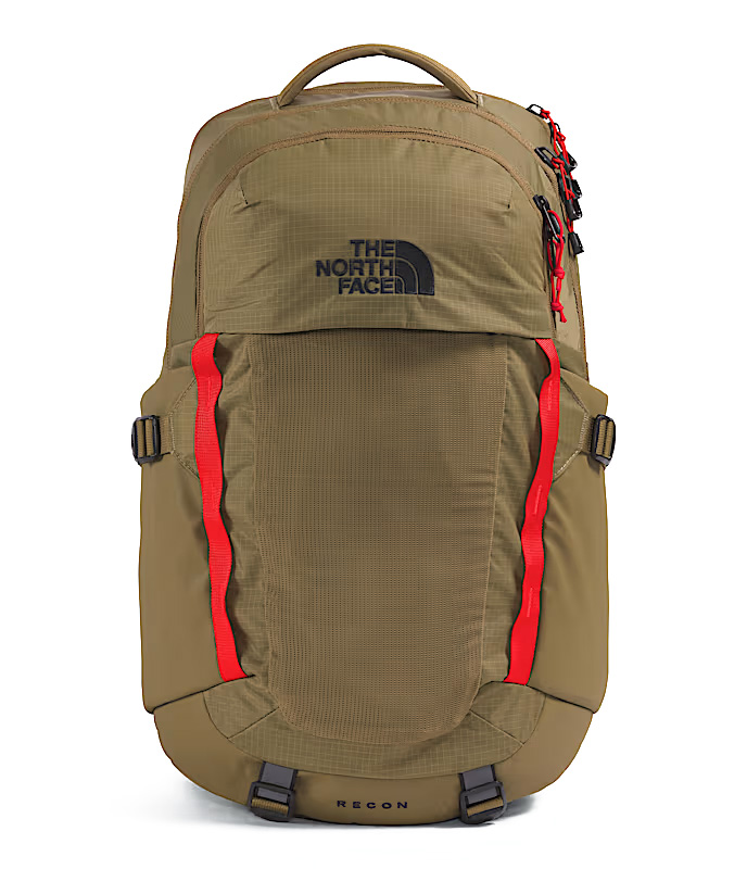 The North Face Recon Backpack: Cedar/Lava Red