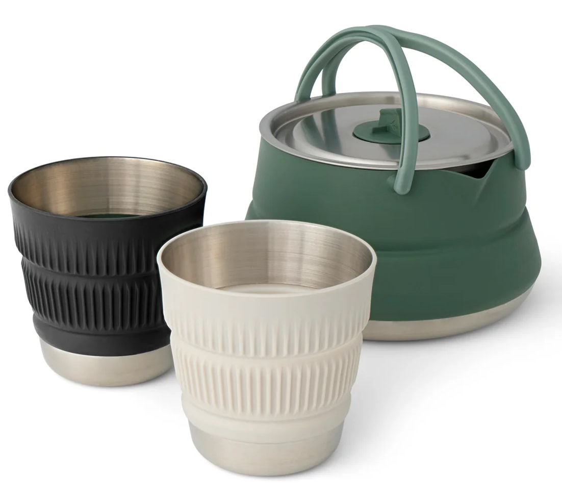 Sea To Summit Detour – Set Stoviglie Pieghevoli In Acciaio Inox Per 2 Persone (2 Piatti, 2 Ciotole, 2 Tazze) - 6