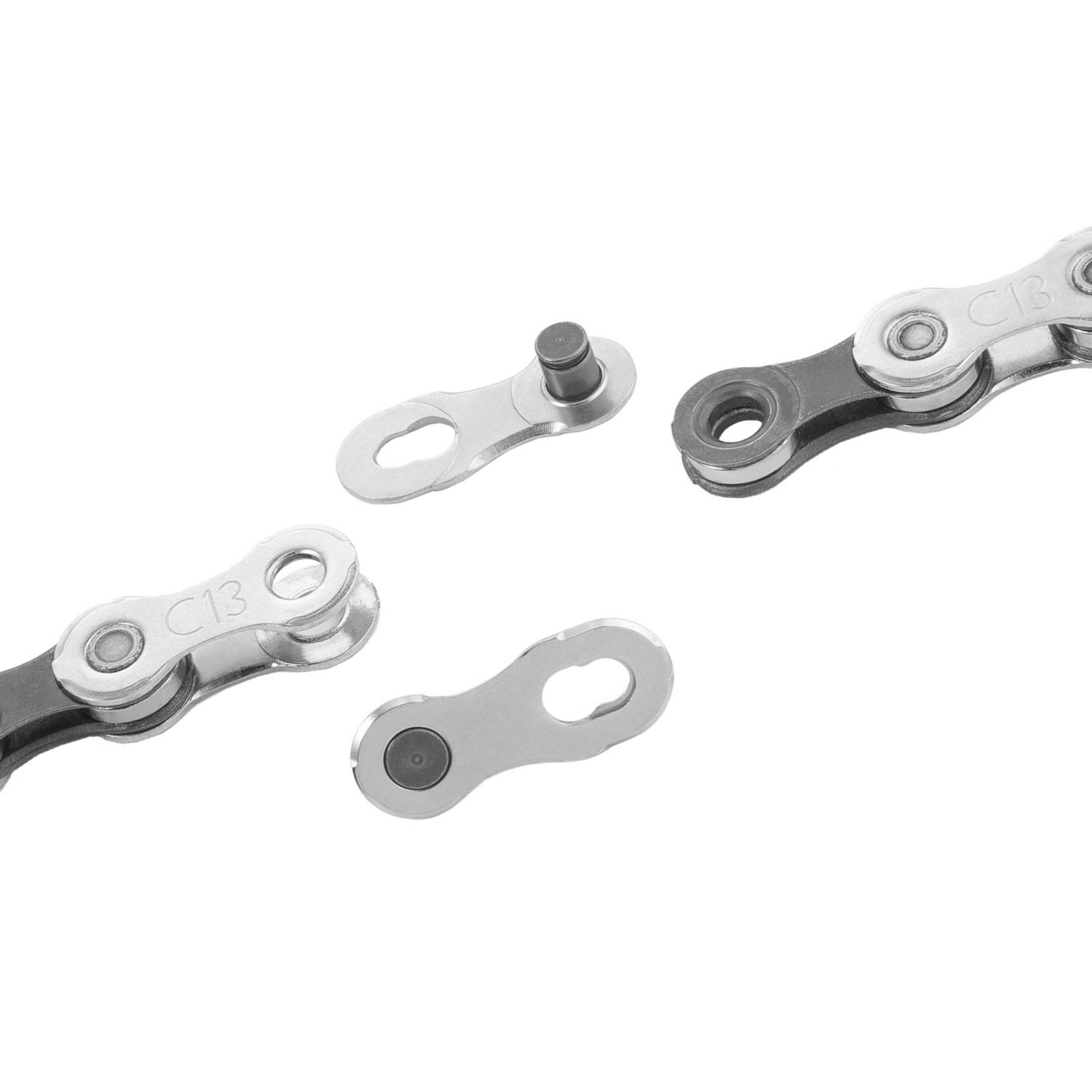 13-Speed Silver Campagnolo EKAR Chain With C-Link 117 Links 