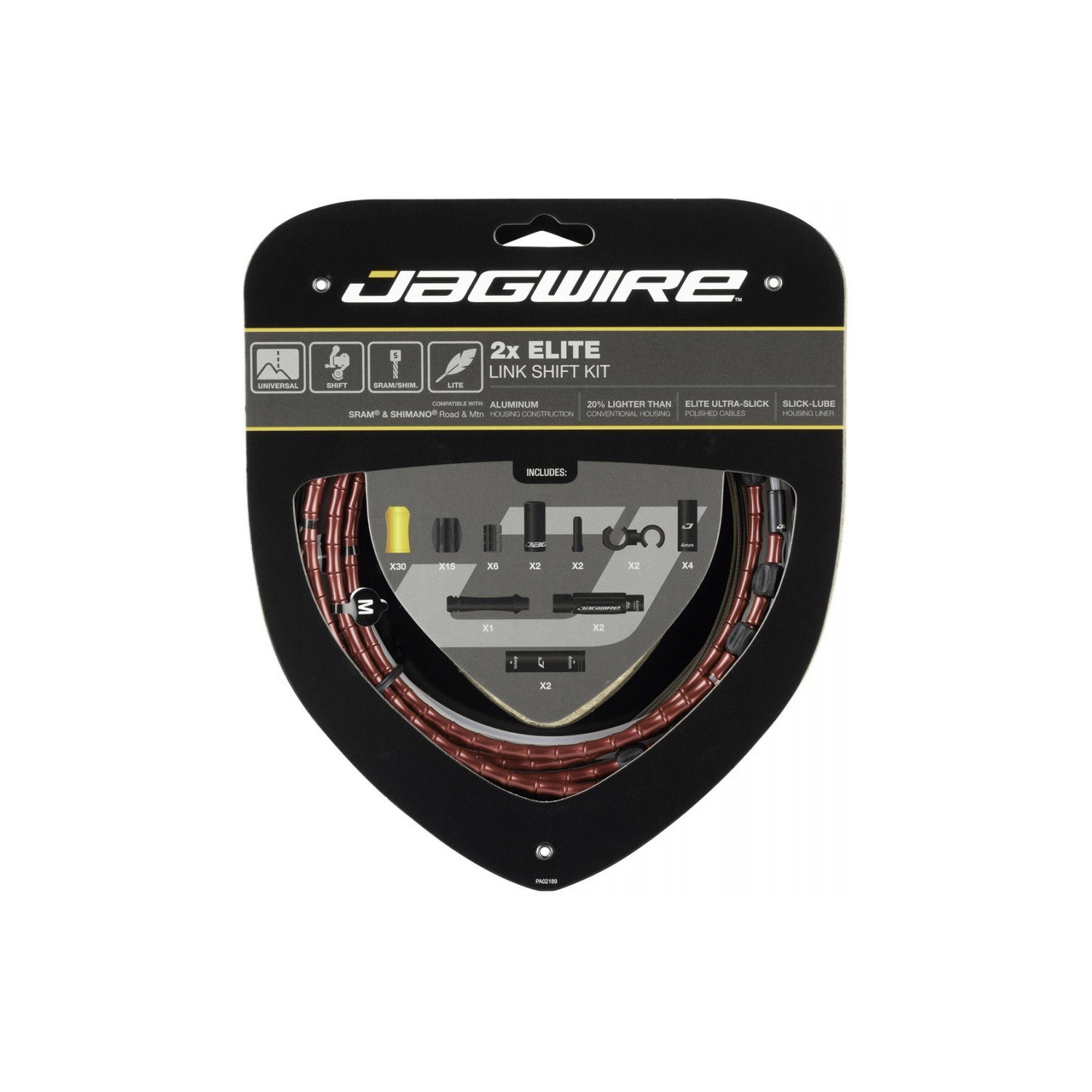 11270円 魅力的な価格 Jagwire Road Shop KIT - Complete Brake Shifter Cable and Housing Kit- Whi