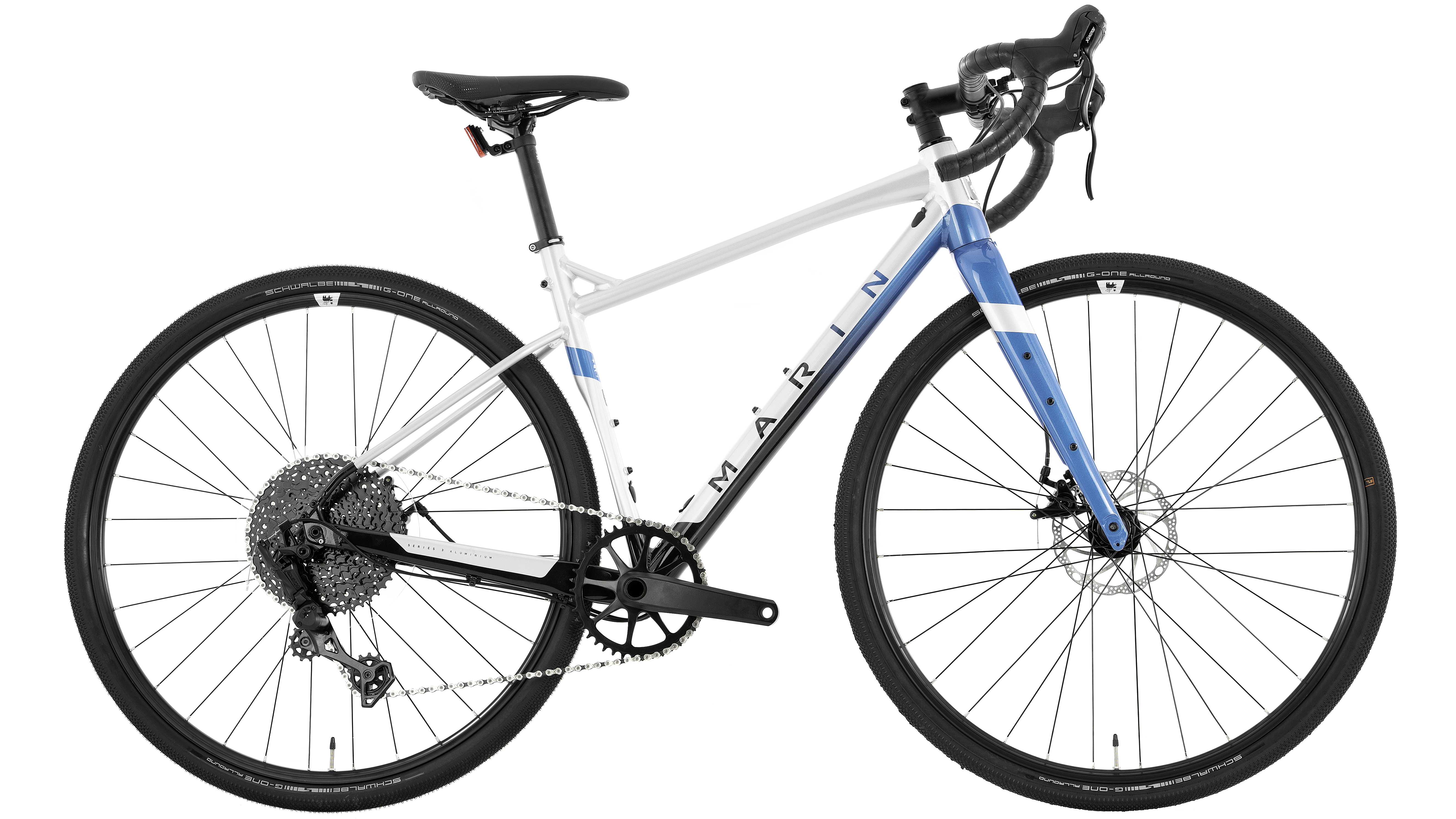 Marin Bikes | Gestalt X10 Bike 2022 | Gloss Chrome/Blue/Black | 50cm