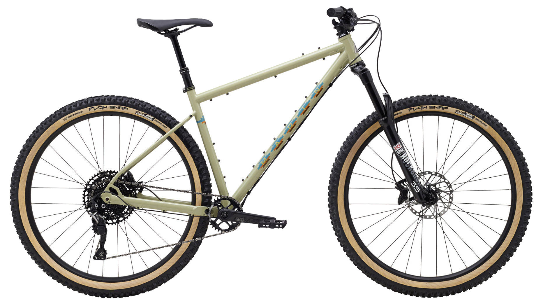 Marin Bikes | Pine Mountain 2 Bike 2021 | Gloss Sage Green/Teal/Orange/Brown | X-large