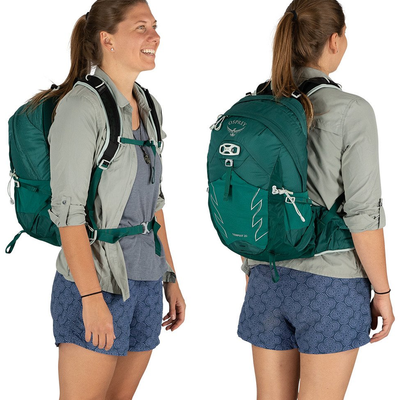 Jasper Green X-Small/Small Osprey Womens Tempest 20 Hiking Backpack 