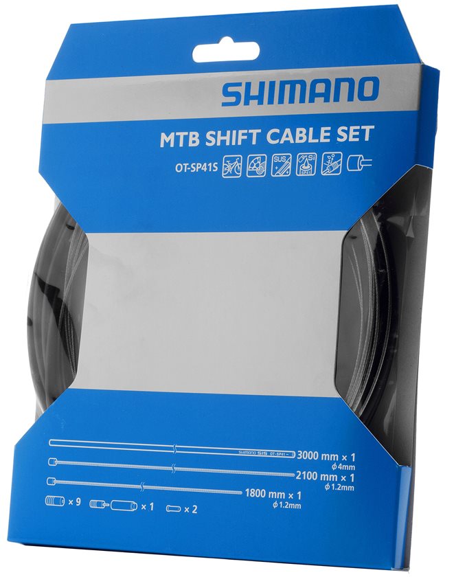 Shimano | MTB Stainless Shift Cable Set | Black | Stainless Cables SP41 Housing Set