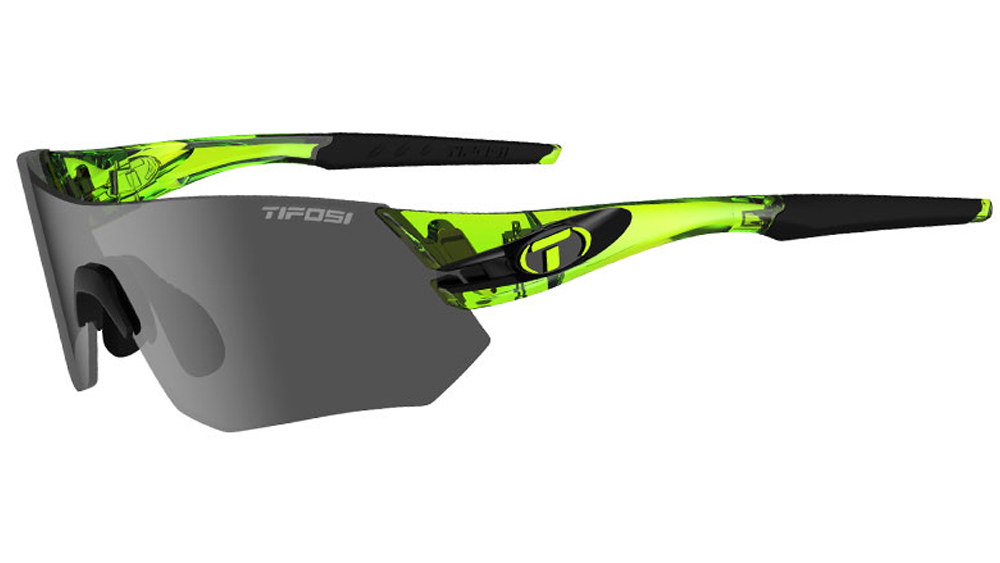 Tifosi | Tsali Interchangeable Sunglasses Men's in Crystal Neon Green/Smoke/AC Red/Clear